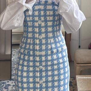 Zara knit checkered dress